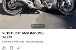 Motorcycle Ducati Monster 696