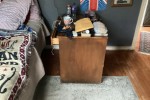 Single bed,2 dresser 3 wood stands , 2 chairs, 2table, roughly 8 boxs ...