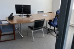 Large office table and hutch