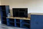 Mobile assist recliner, Small dining table, 2 bookcases, Tv stand
