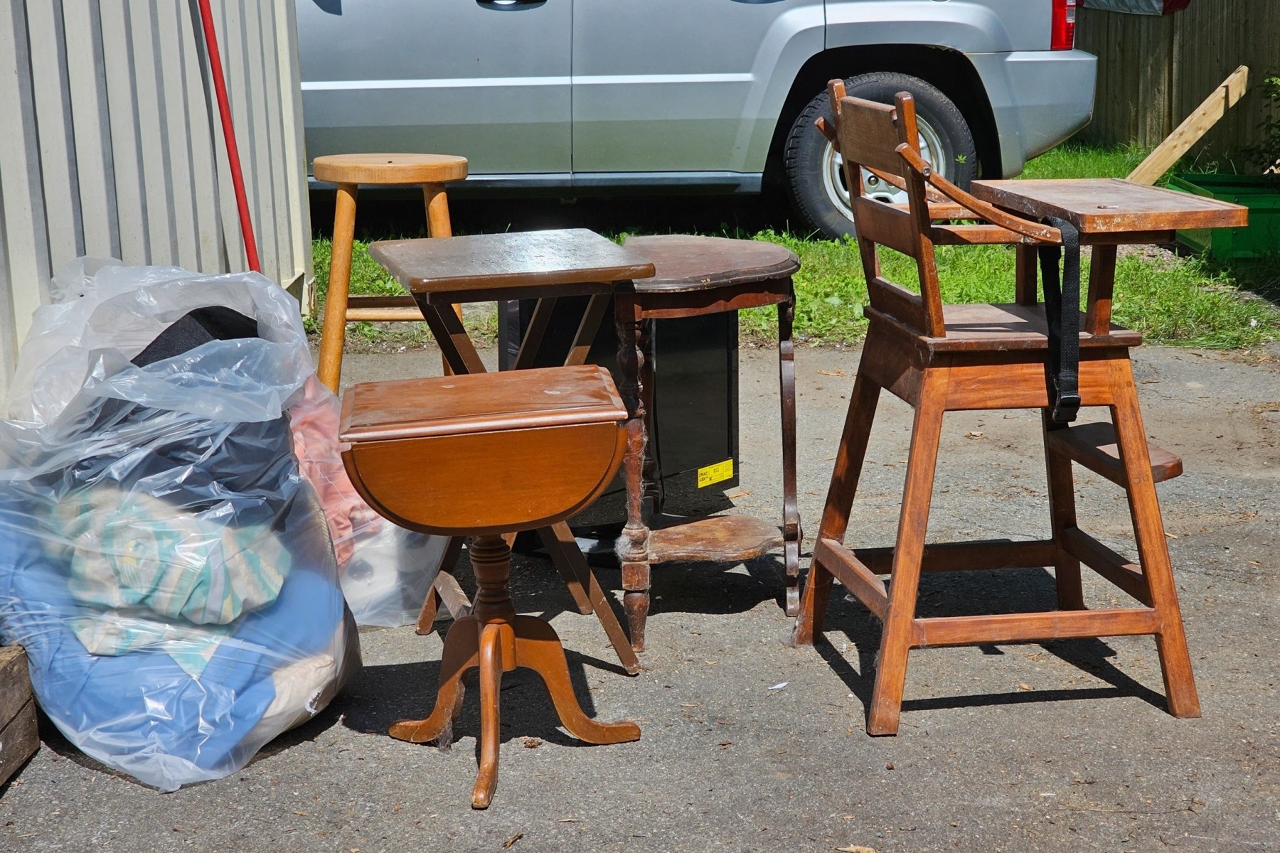 Free pile of furniture outside home
