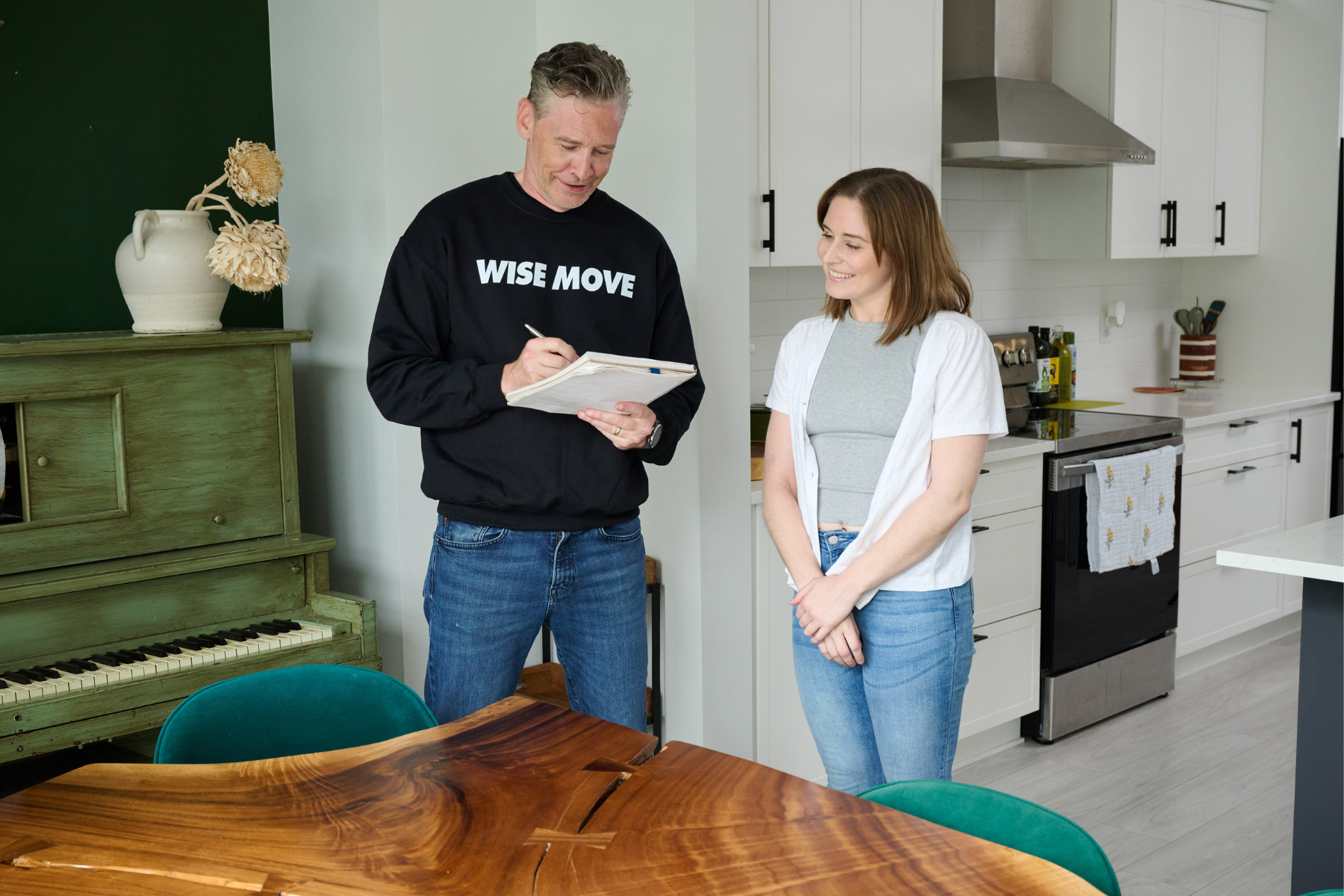 Art students with a student mover helping her move