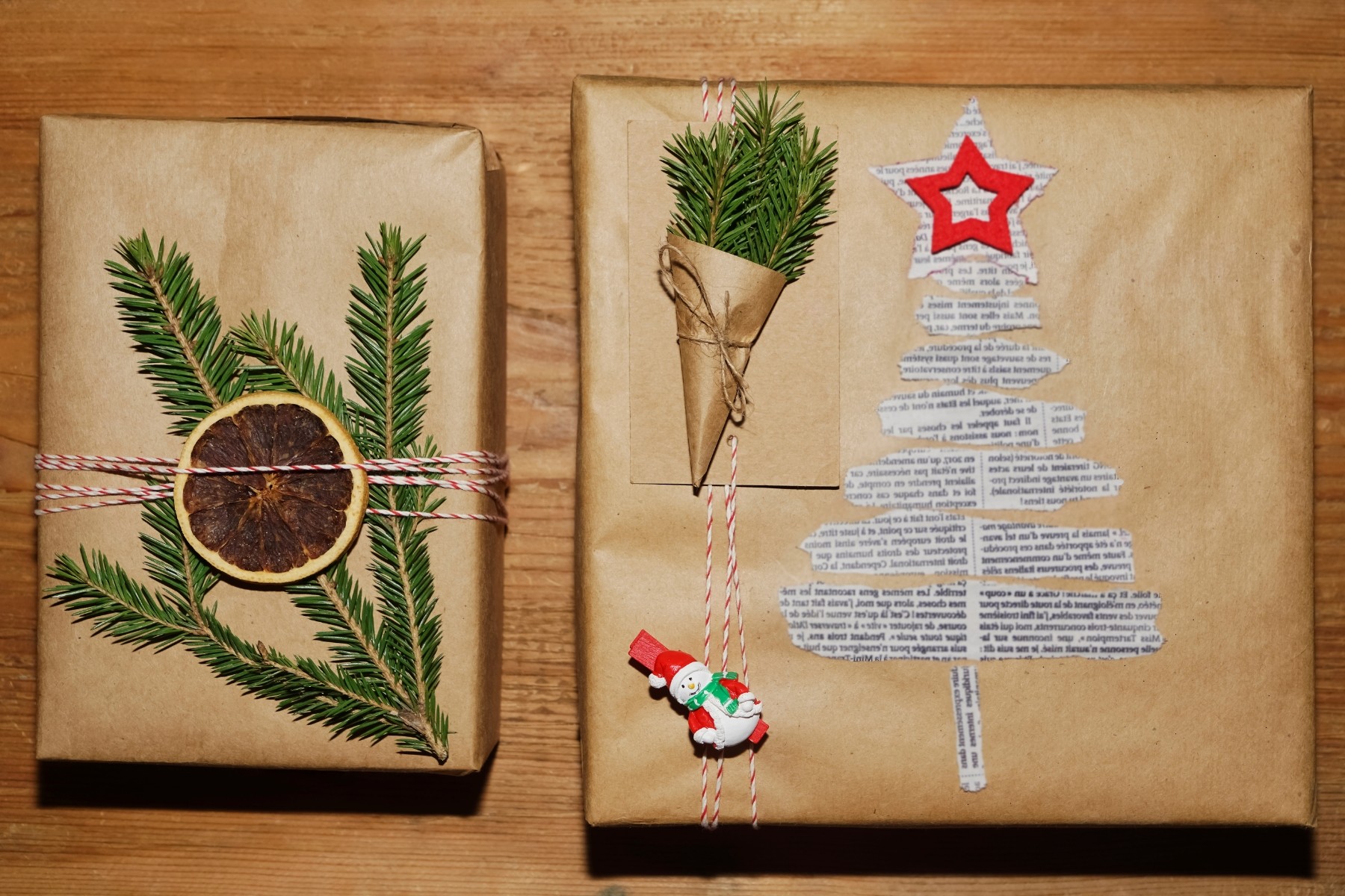 Eco-friendly alternative Christmas gift wrapping