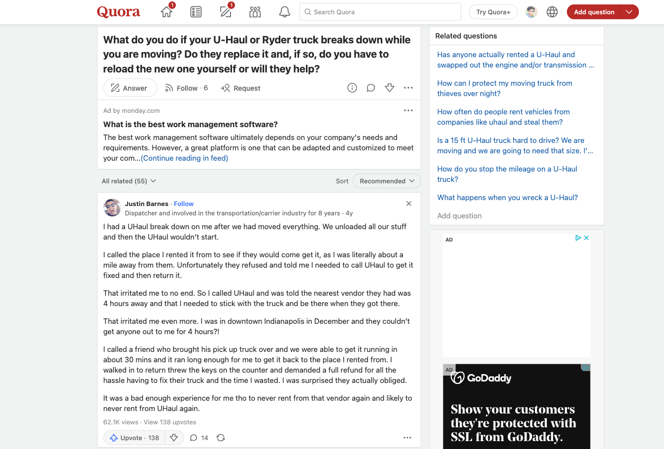 Uhaul Won't Start Quora Thread