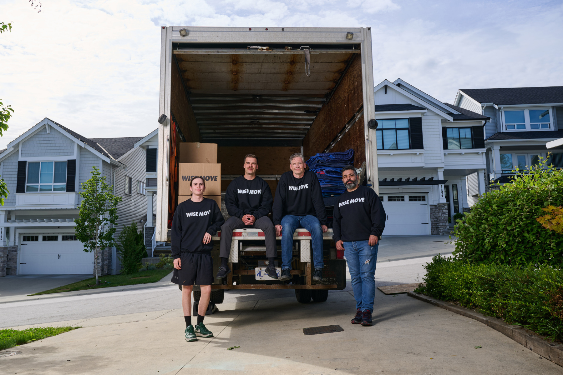 Moving team by moving ready to unload in Saskatoon move