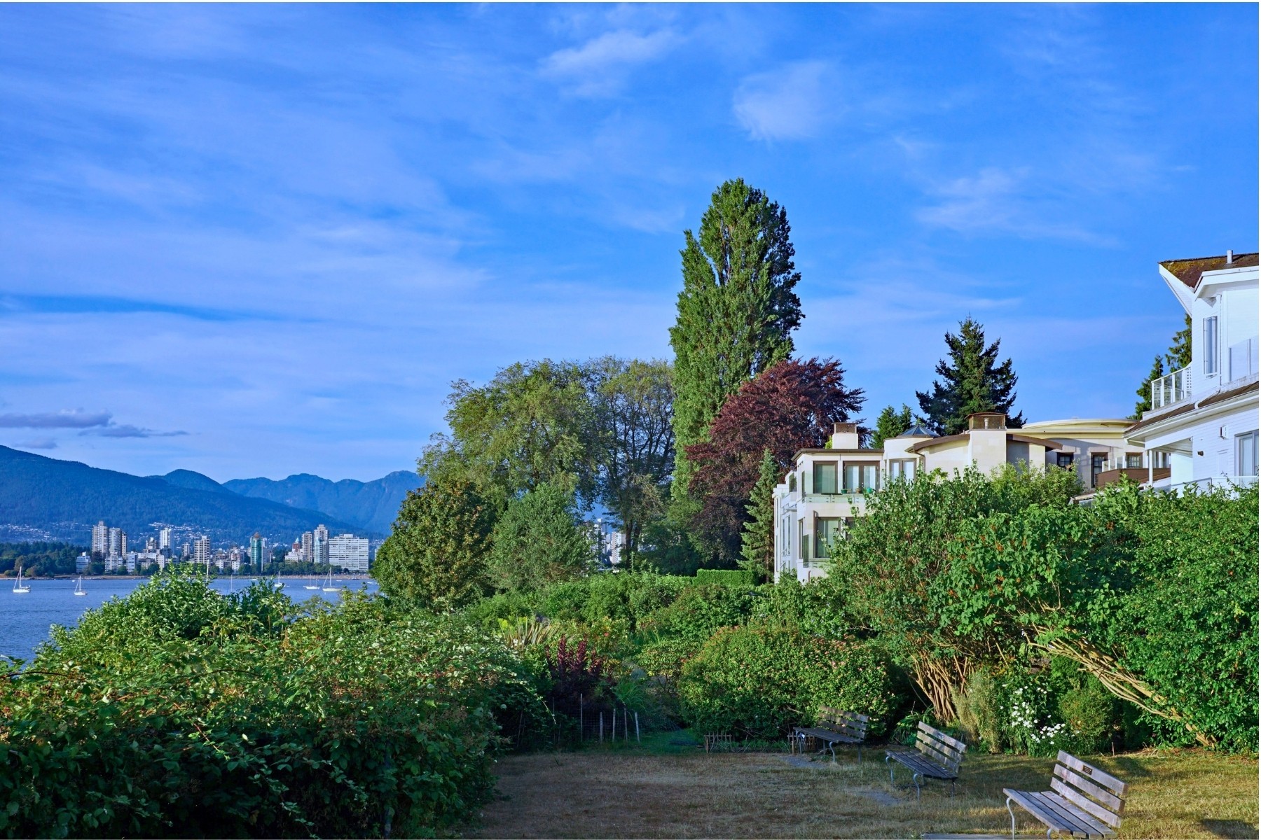 Home in Point Grey, overlooking the coastline with view of city in the background