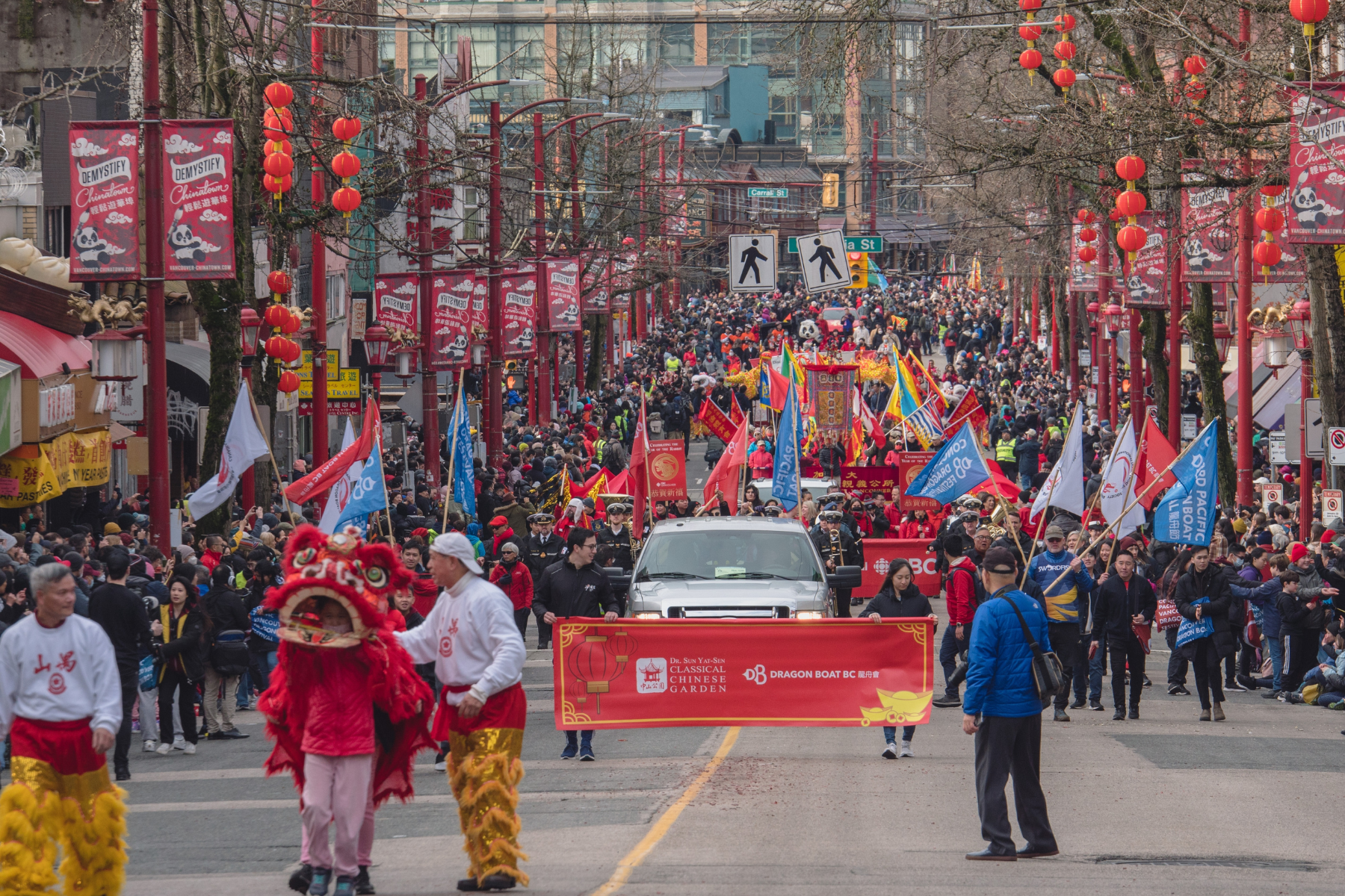  Lunar New Year Parade in Vancouver Chinatown.