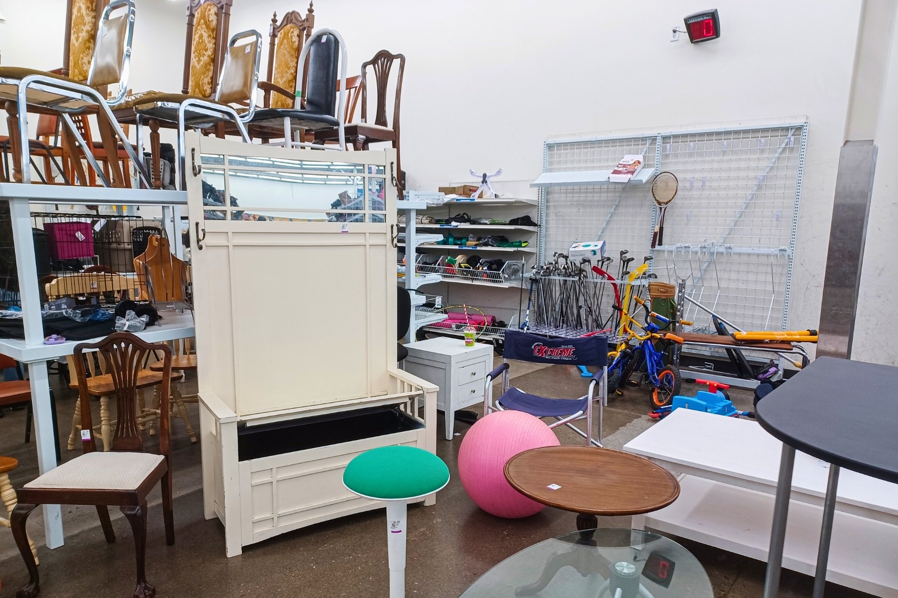 A variety of second-hand furniture on display in Victoria