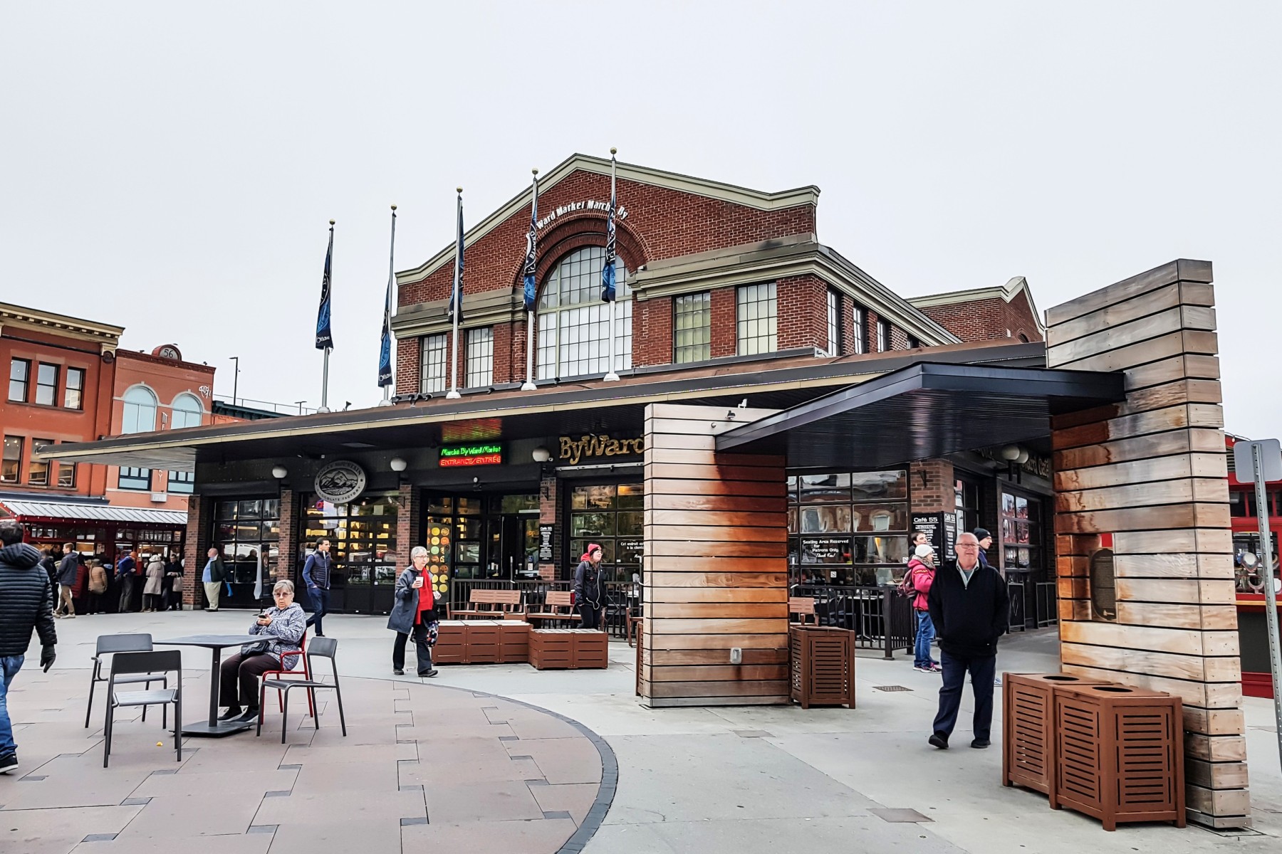 Local furniture at farmer's market, Canada